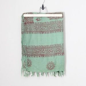 Henna Print Om Symbol Scarf